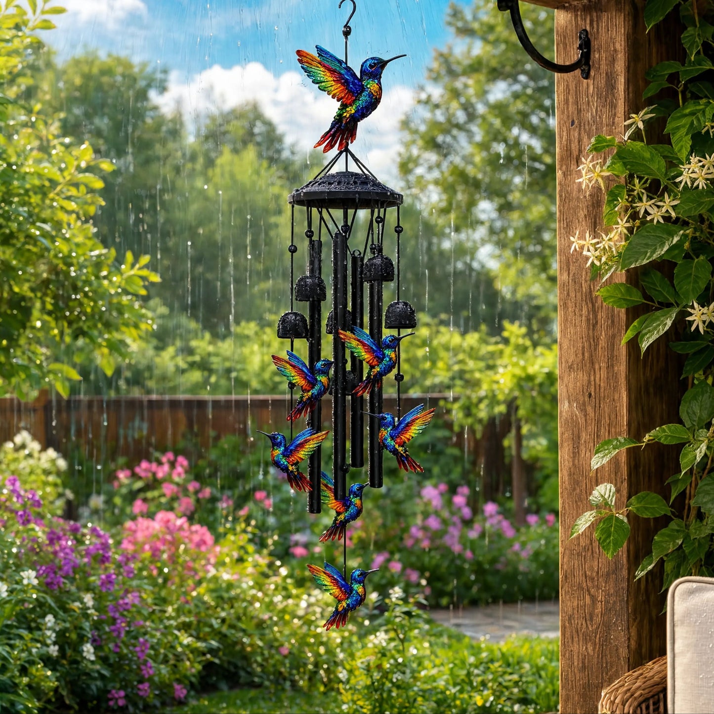 Chimera™ Carillon eolico in metallo elegante per verande serene