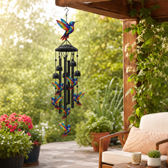 Chimera™ Carillon eolico in metallo elegante per verande serene