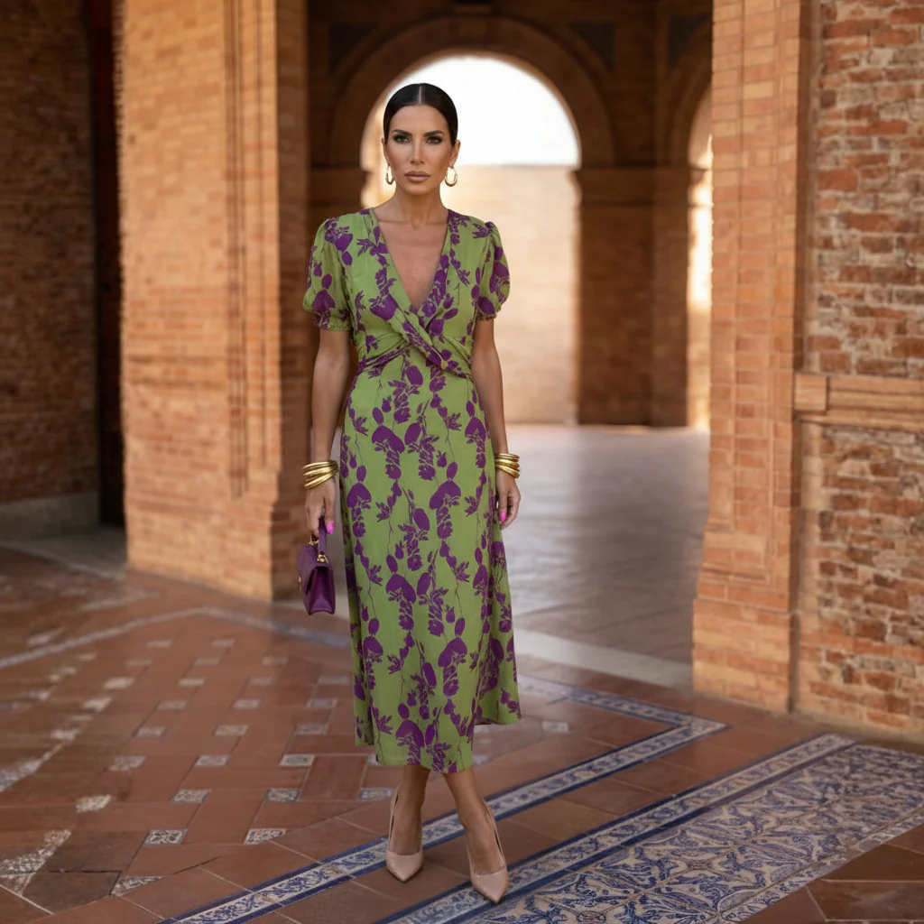 Clarissa Pavone™ Abito primaverile elegante per tutti i giorni
