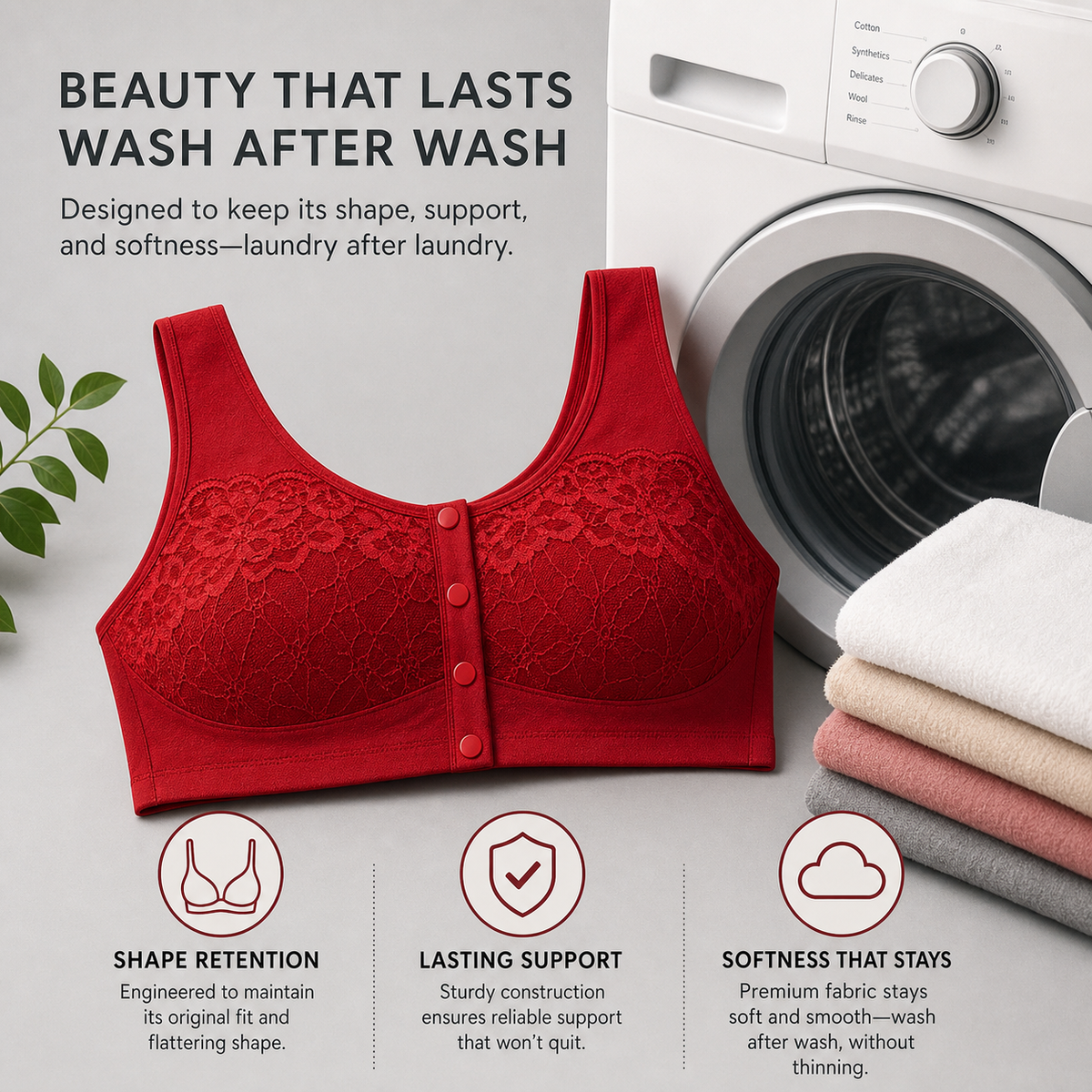 Claspella™ Reggiseno traspirante con chiusura anteriore per il massimo comfort tutto il giorno
