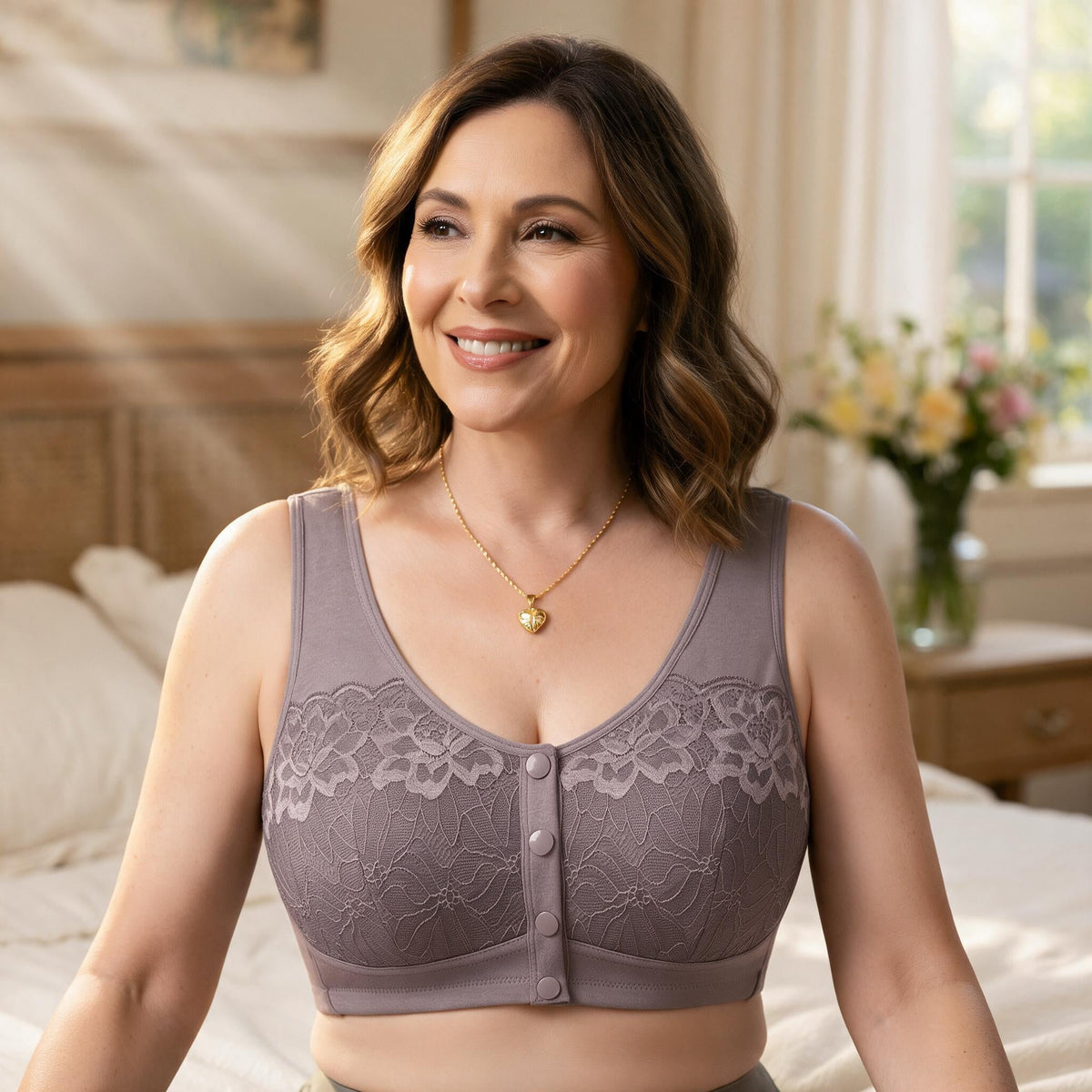 Claspella™ Reggiseno traspirante con chiusura anteriore per il massimo comfort tutto il giorno
