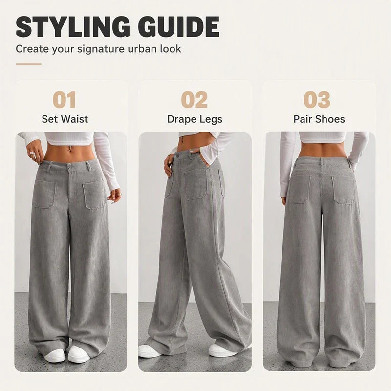 Colomba Ughi™ Pantaloni a gamba larga relaxed per il comfort quotidiano