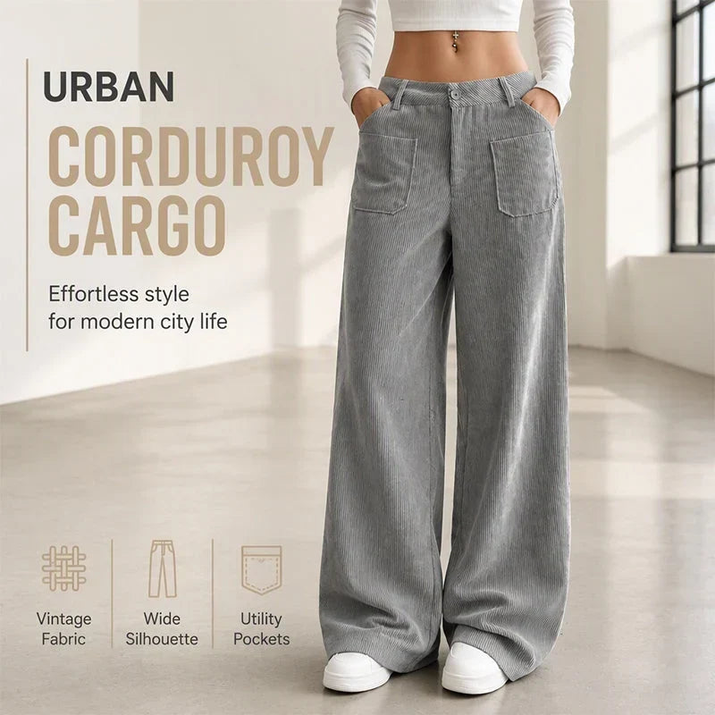 Colomba Women's Casual Relaxed Fit Wide-Leg Pants - main front product view