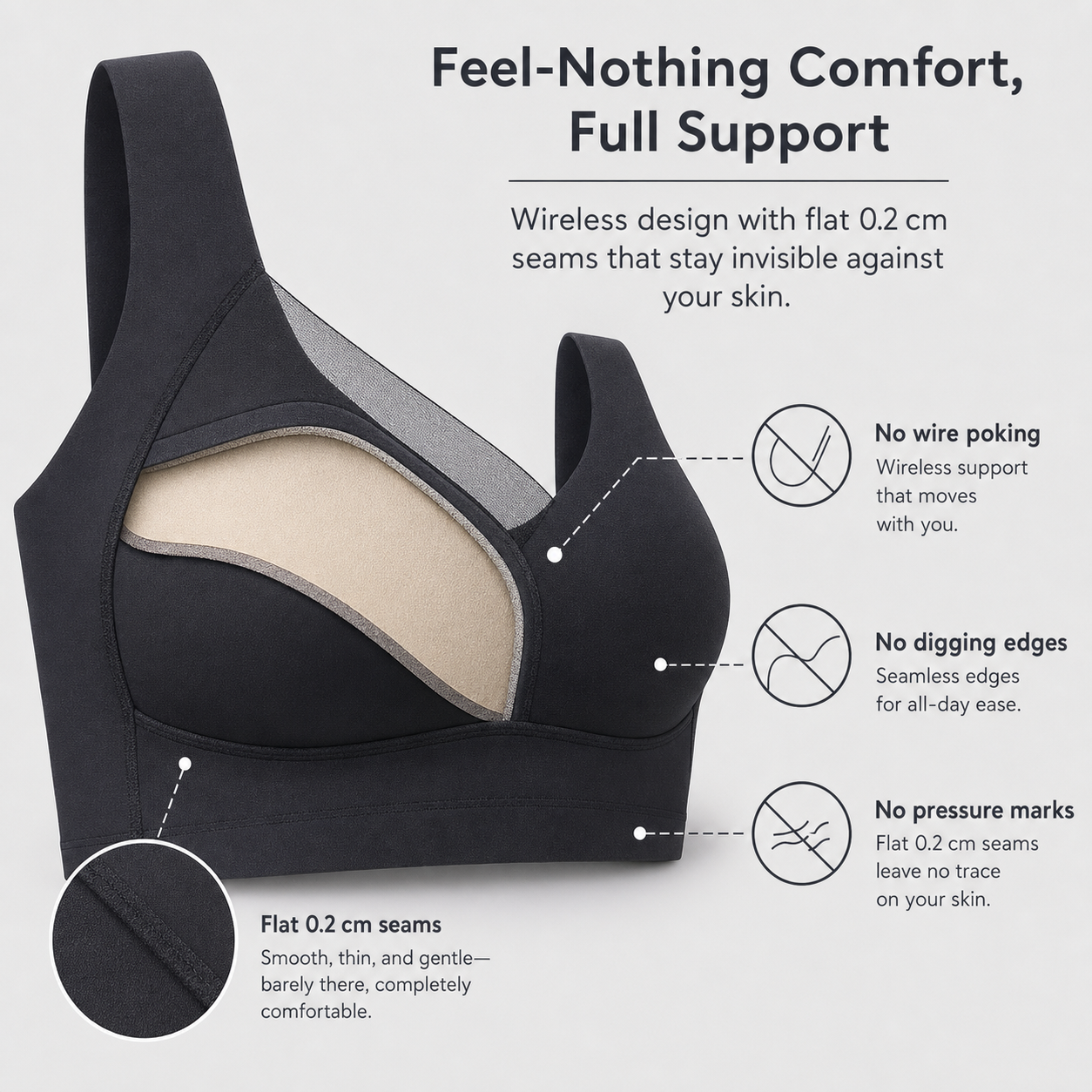 ComfyHold Prime™ Reggiseno senza cuciture per un comfort tutto il giorno