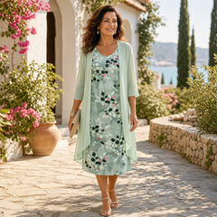 Cristina Mazzoleni™ Coordinato elegante con cardigan abbinato