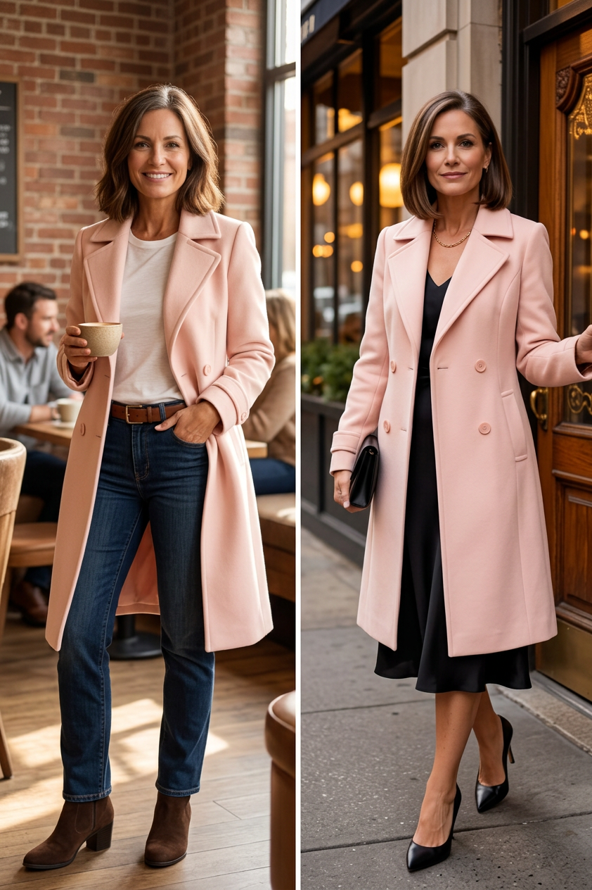 Daria Acquaviva™ Cappotto lungo versatile per ogni occasione