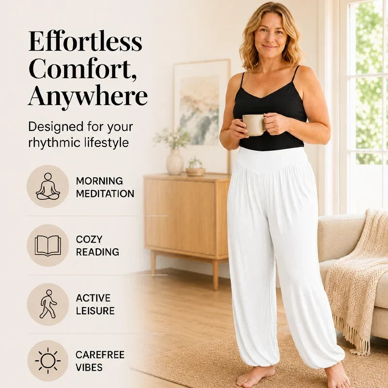 Delia Borsani™ Pantaloni a vita alta e gamba larga per un comfort che valorizza la silhouette