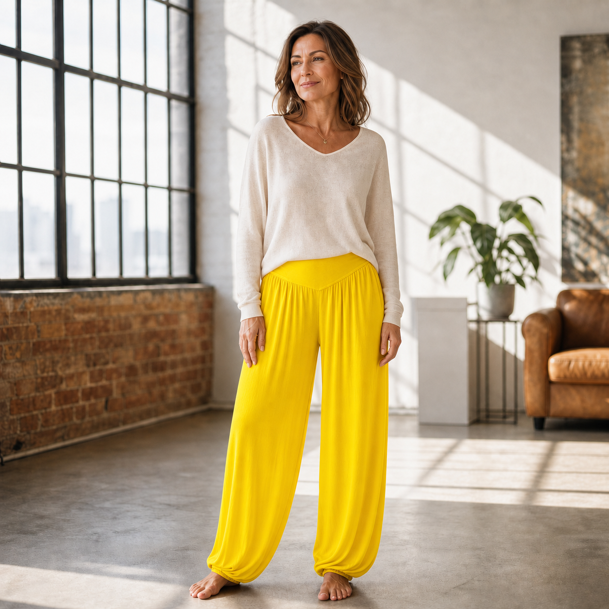 Delia Borsani™ Pantaloni a vita alta e gamba larga per un comfort che valorizza la silhouette