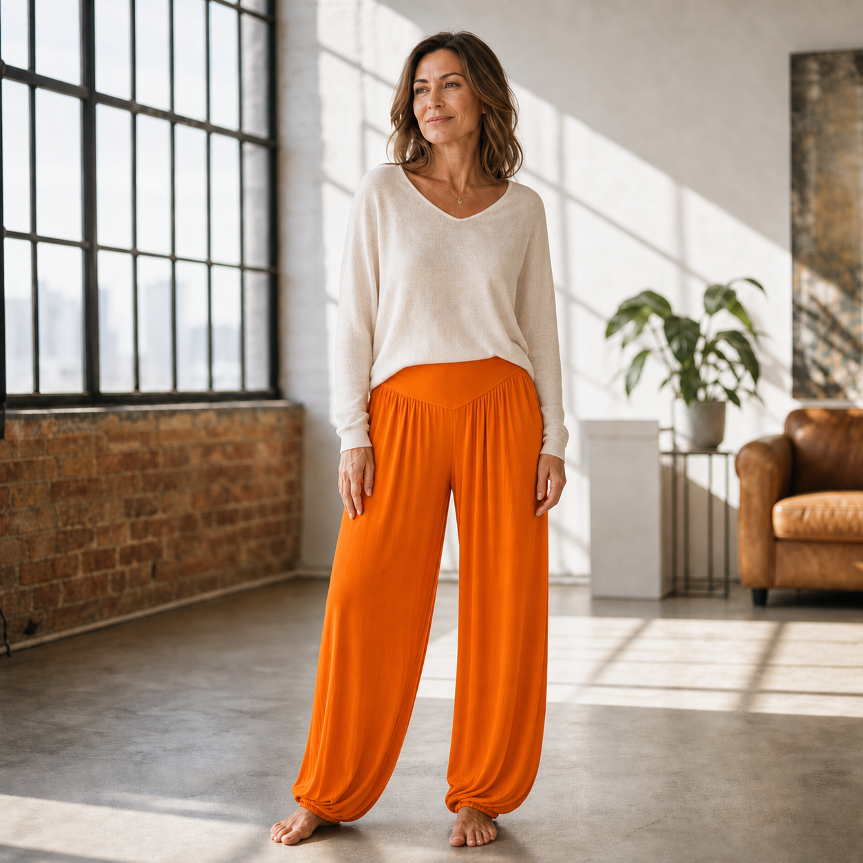 Delia Borsani™ Pantaloni a vita alta e gamba larga per un comfort che valorizza la silhouette