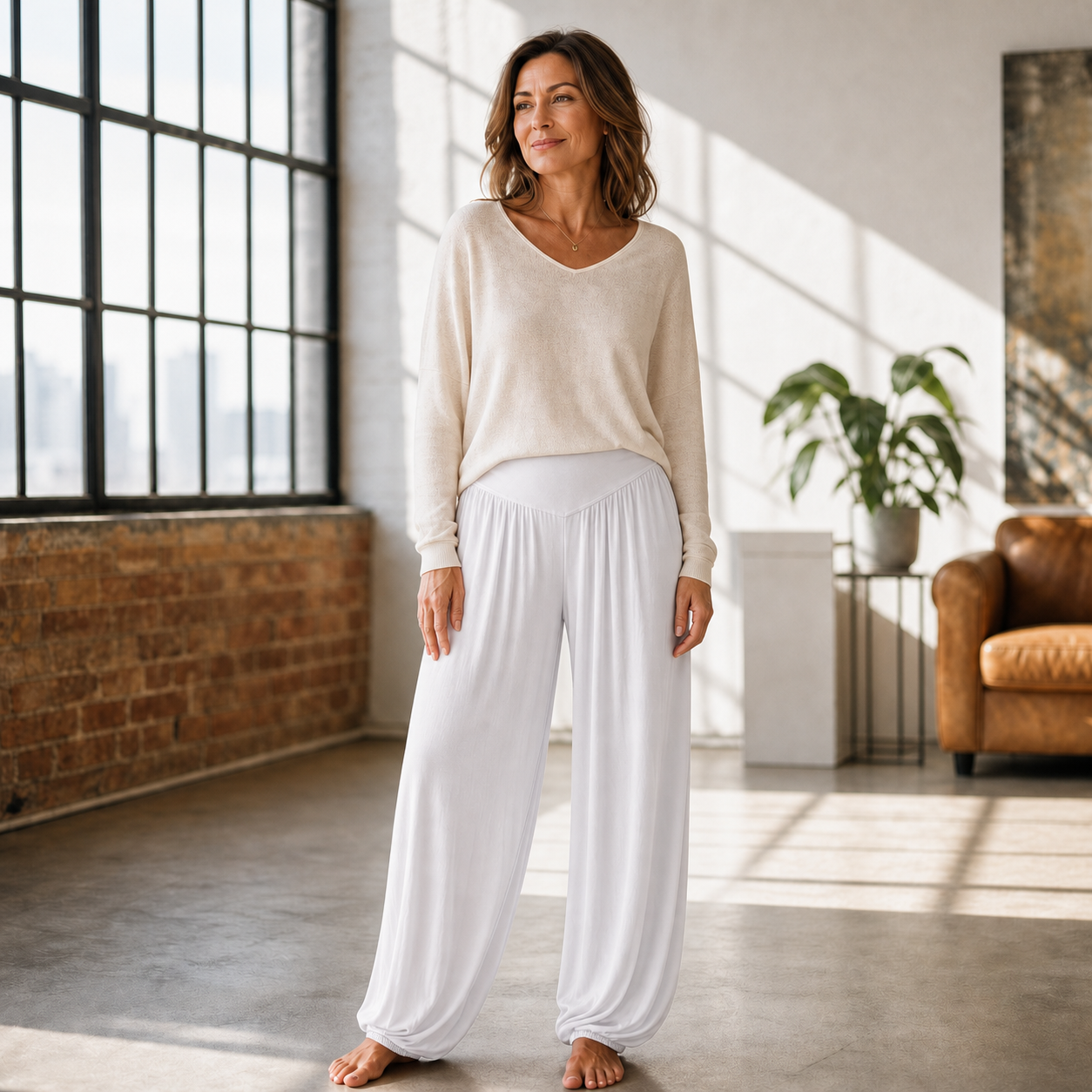 Delia Borsani™ Pantaloni a vita alta e gamba larga per un comfort che valorizza la silhouette
