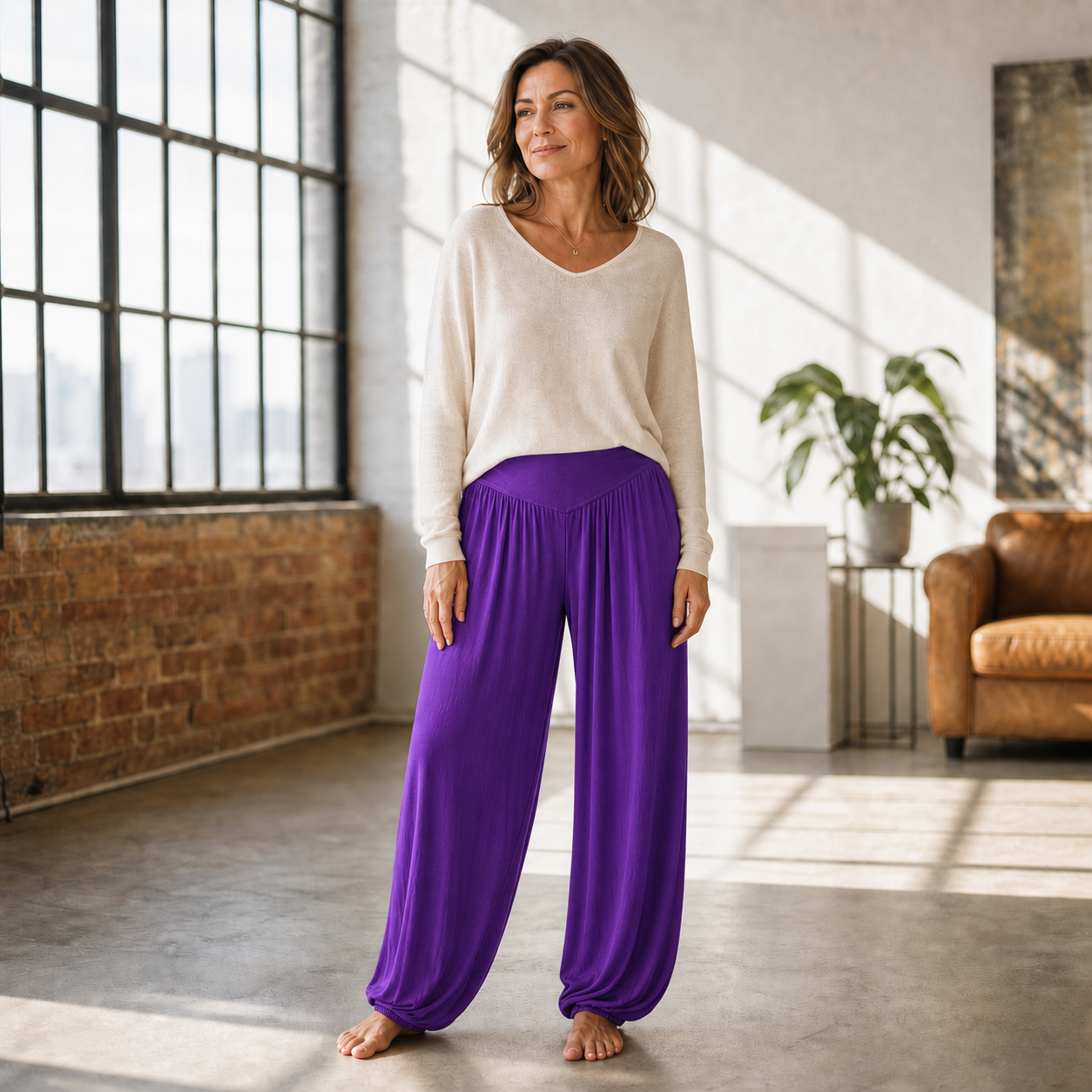 Delia Borsani™ Pantaloni a vita alta e gamba larga per un comfort che valorizza la silhouette