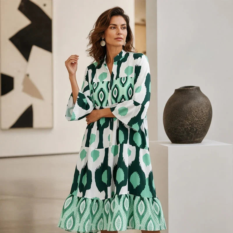 Delia Boselli™ Vestito t-shirt stampato e morbido per il comfort quotidiano