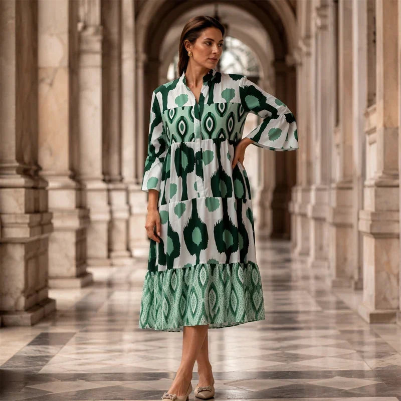 Delia Boselli™ Vestito t-shirt stampato e morbido per il comfort quotidiano