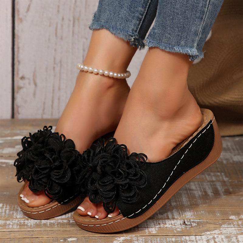 Diletta Baronetti™ Sandali con zeppa eleganti a fiori