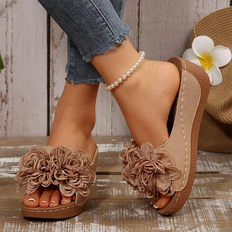 Diletta Baronetti™ Sandali con zeppa eleganti a fiori