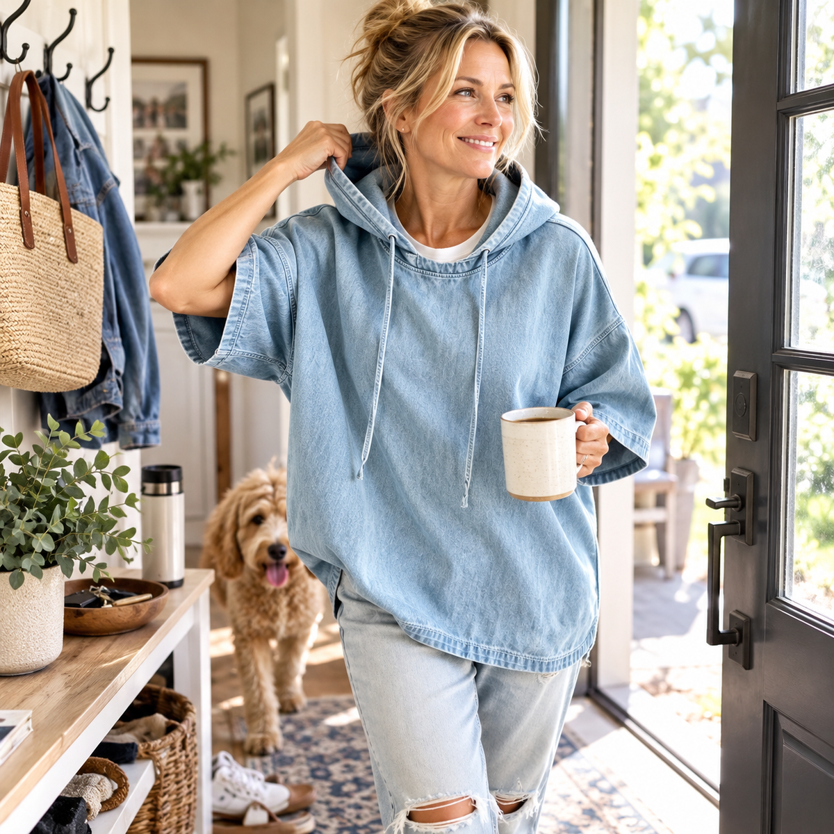 Dina Iacobelli™ Felpa con cappuccio relaxed per un comfort quotidiano senza sforzo
