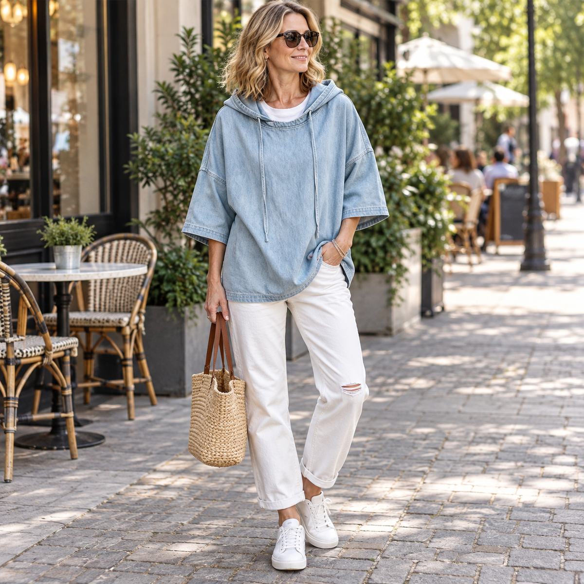 Dina Iacobelli™ Felpa con cappuccio relaxed per un comfort quotidiano senza sforzo