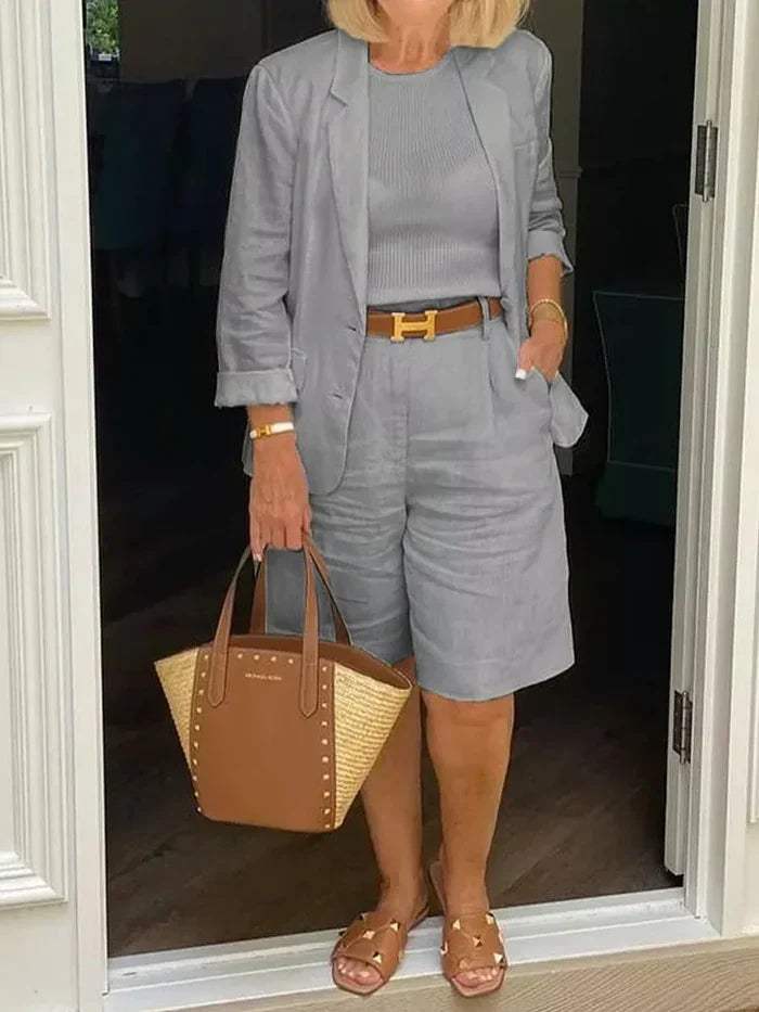 Donata Tarallo™ Set blazer e pantaloncini traspiranti