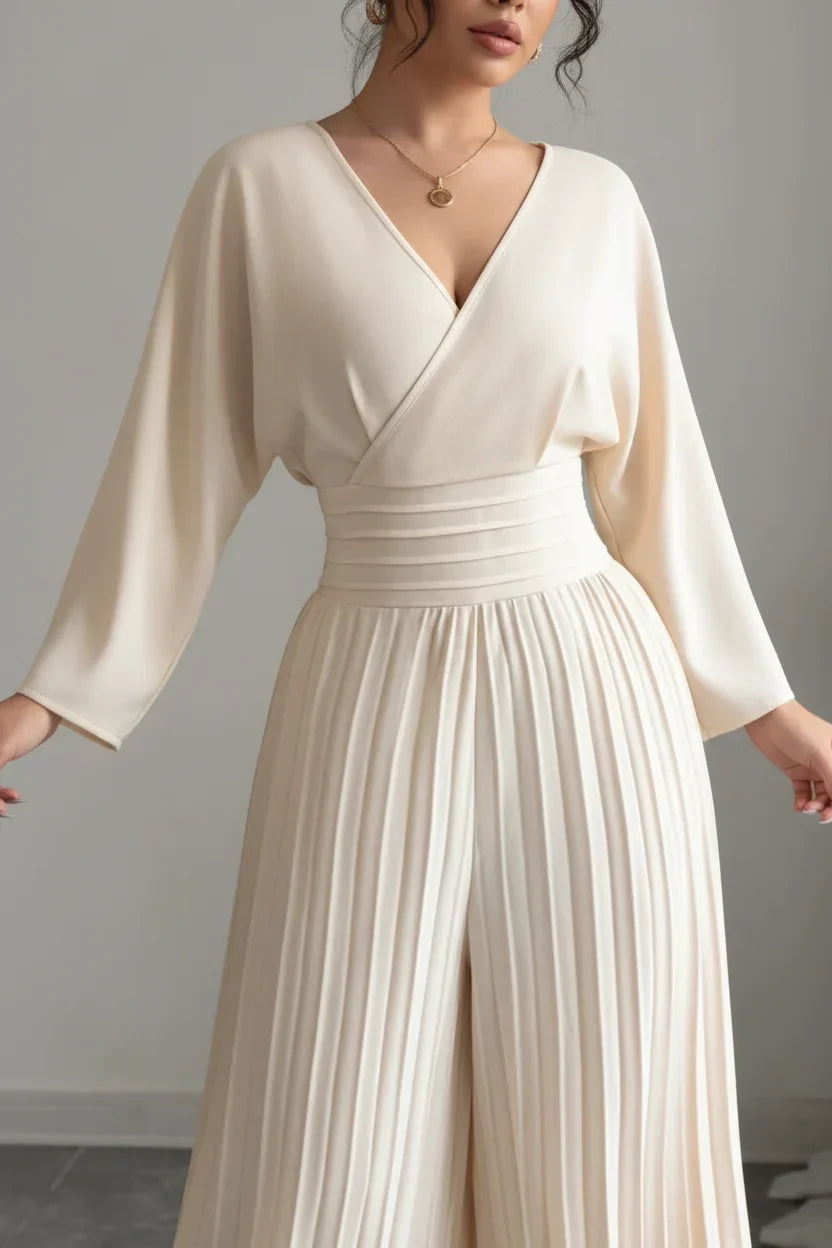 Edvige Acquaviva™ Tuta elegante con scollo a V per occasioni speciali