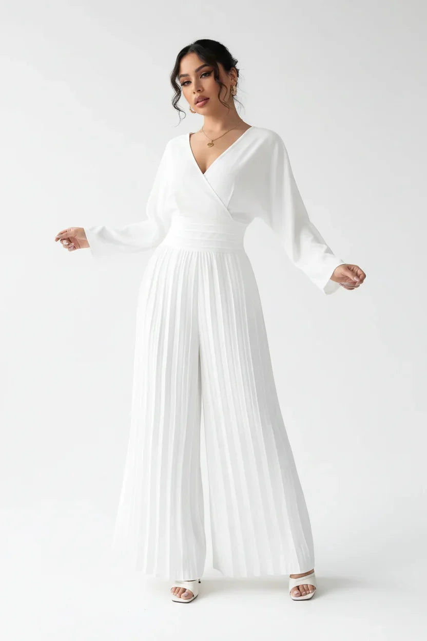 Edvige Acquaviva™ Tuta elegante con scollo a V per occasioni speciali
