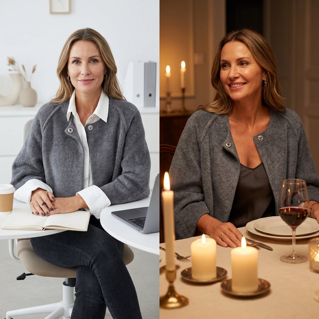 Edvige Agnelli™ Maglione drappeggiato versatile per ogni giorno