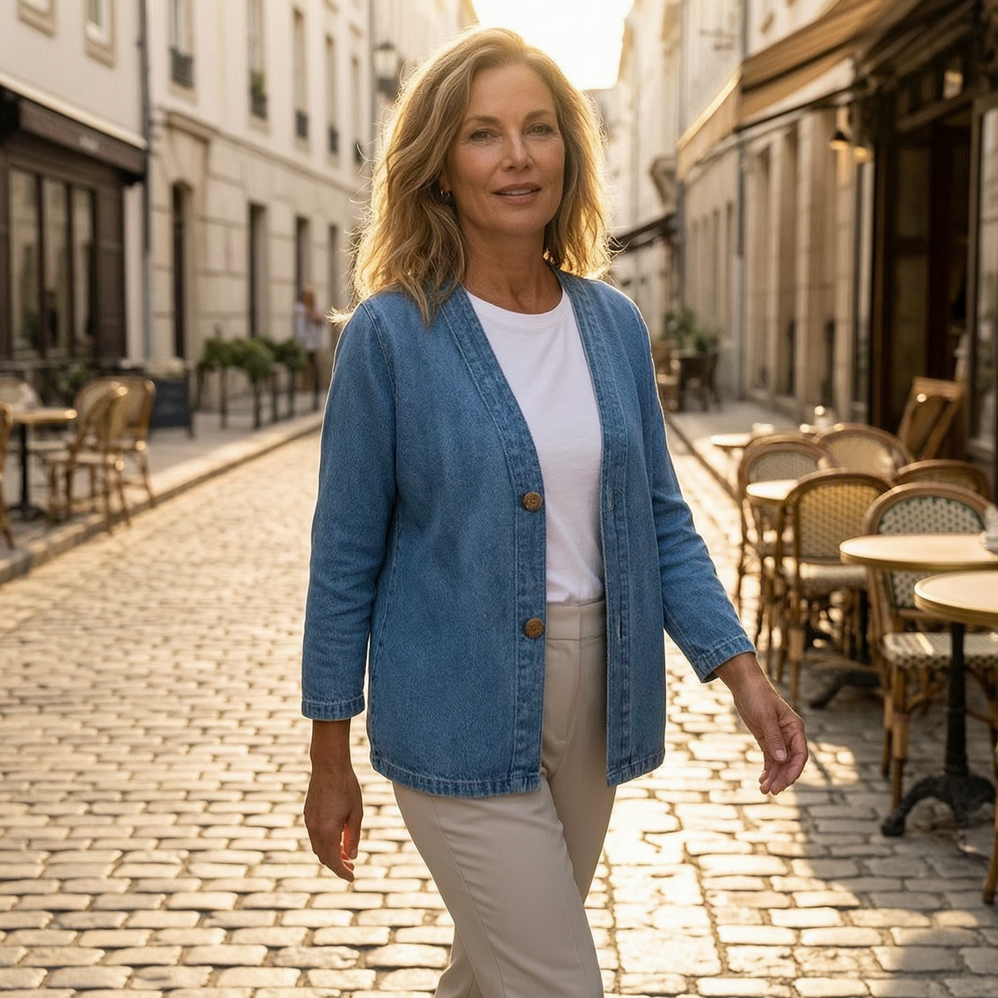 Edvige Bertozzi™ Giacca di jeans per layering senza sforzo