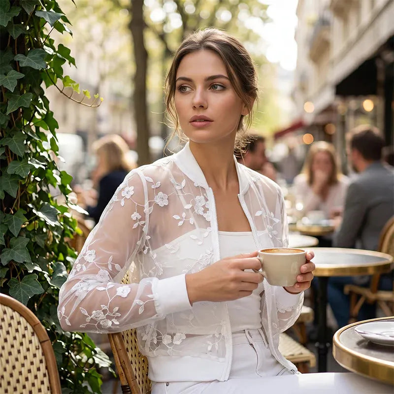 Edvige Della Valle™ Cardigan floreale elegante per layering senza sforzo