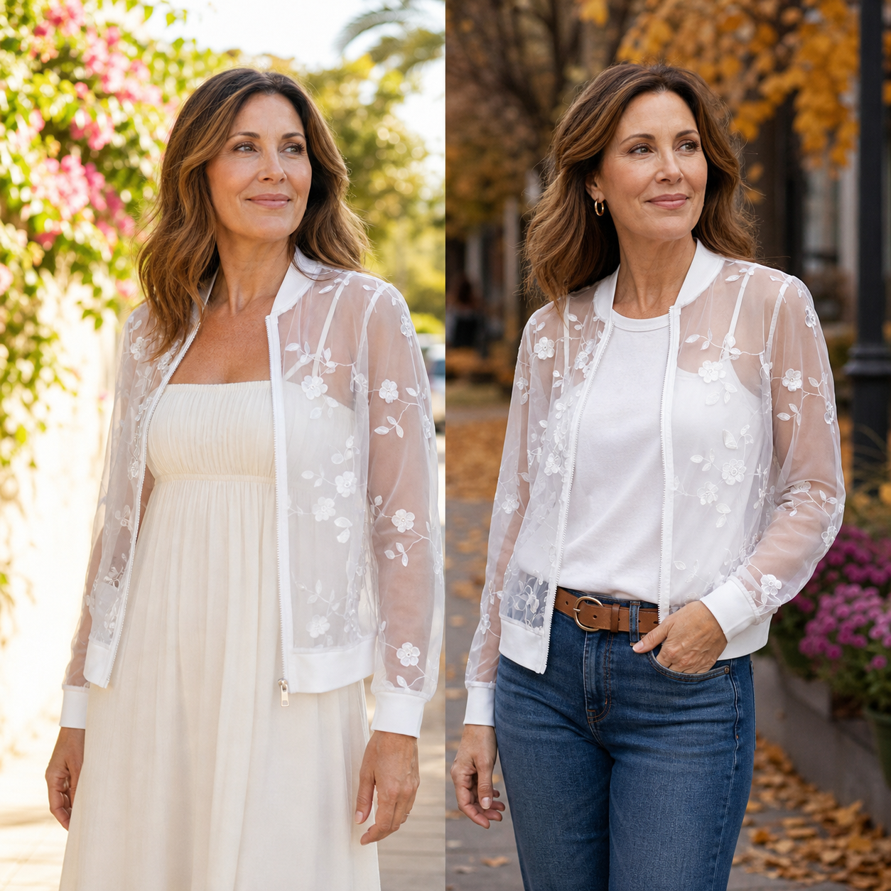 Edvige Della Valle™ Cardigan floreale elegante per layering senza sforzo