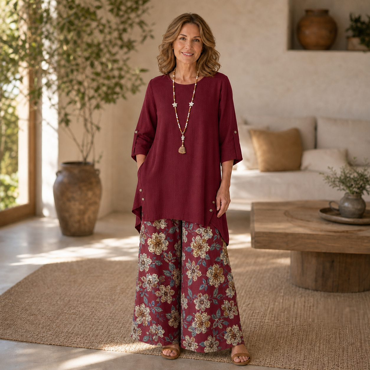 Edvige Rossignoli™ Completo tunica e pantaloni traspirante