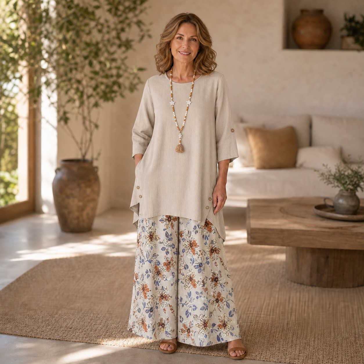Edvige Rossignoli™ Completo tunica e pantaloni traspirante