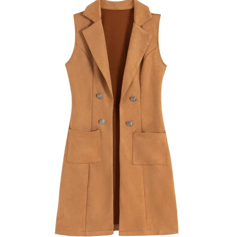 Egle Barletta™ Giacca lunga senza maniche per look stratificati senza sforzo