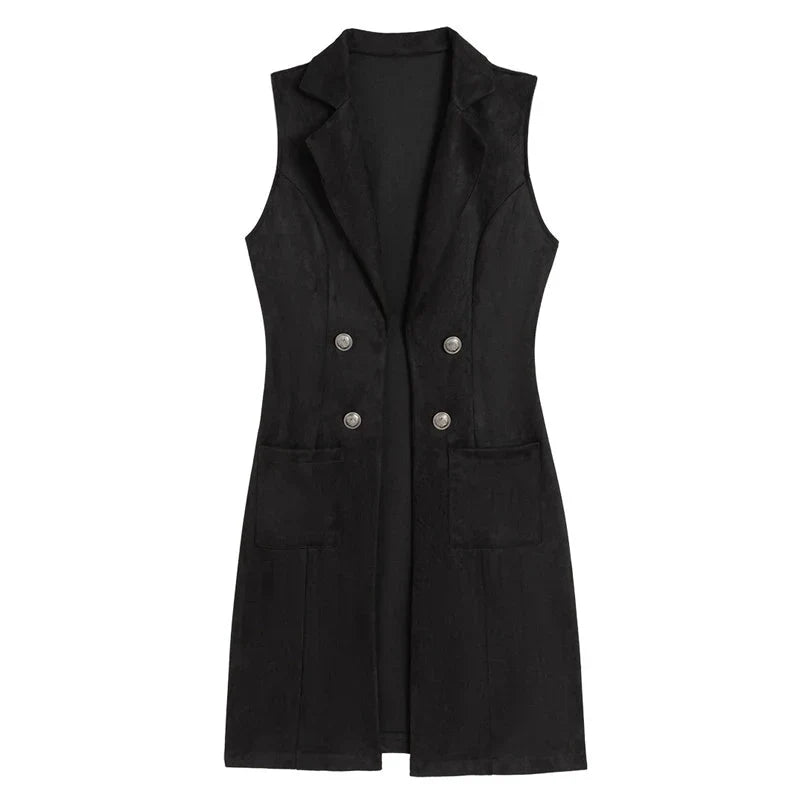 Egle Barletta™ Giacca lunga senza maniche per look stratificati senza sforzo
