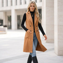 Egle Barletta™ Giacca lunga senza maniche per look stratificati senza sforzo
