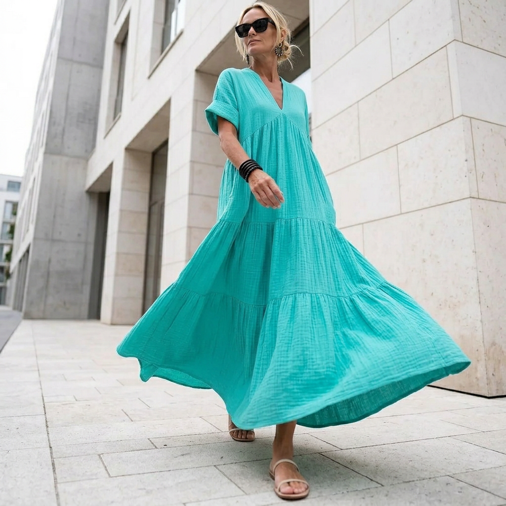 Egle Benigni™ Vestito maxi dal movimento fluido e senza sforzo