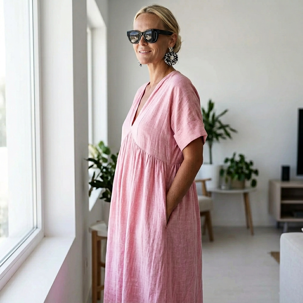 Egle Benigni™ Vestito maxi dal movimento fluido e senza sforzo