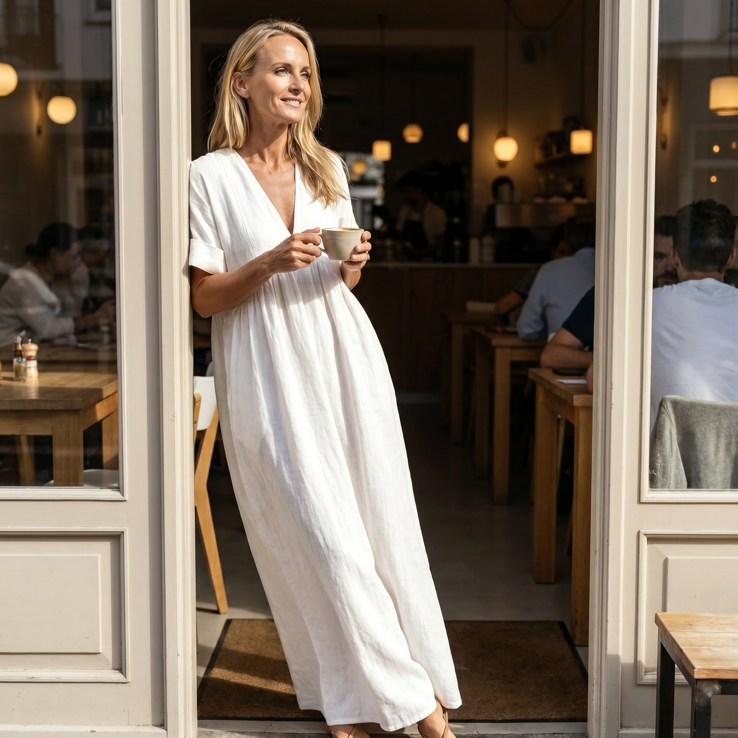 Egle Benigni™ Vestito maxi dal movimento fluido e senza sforzo