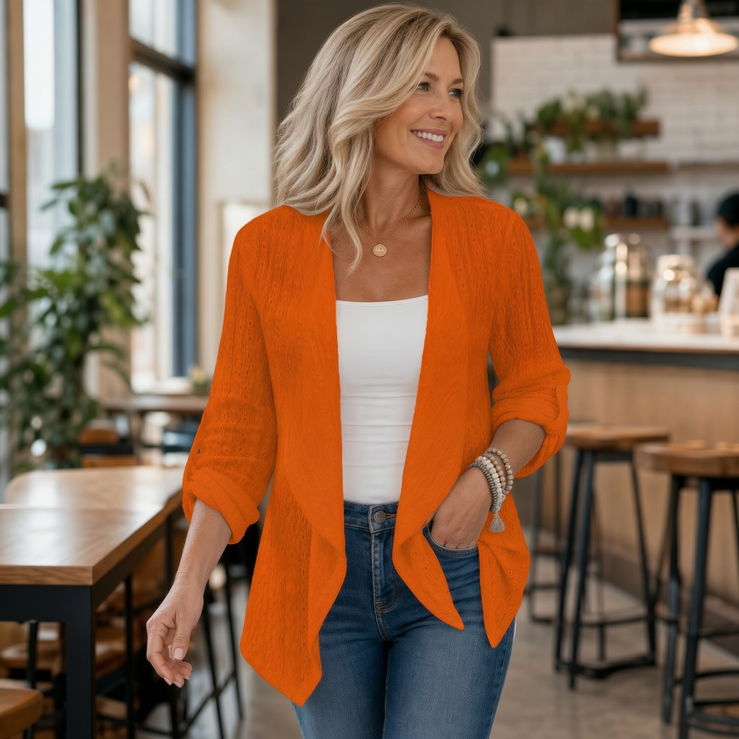 Egle Schiavi™ Cardigan aperto davanti per uno stile quotidiano accogliente