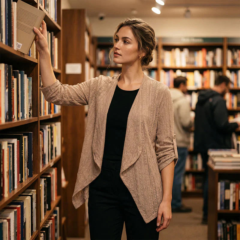 Egle Schiavi™ Cardigan aperto davanti per uno stile quotidiano accogliente