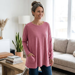 Elettra Brambati™ Blusa a maniche lunghe traspirante con tasca per un comfort senza sforzo