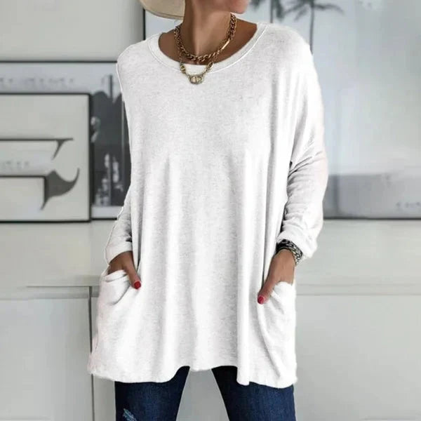 Elettra Brambati™ Blusa a maniche lunghe traspirante con tasca per un comfort senza sforzo