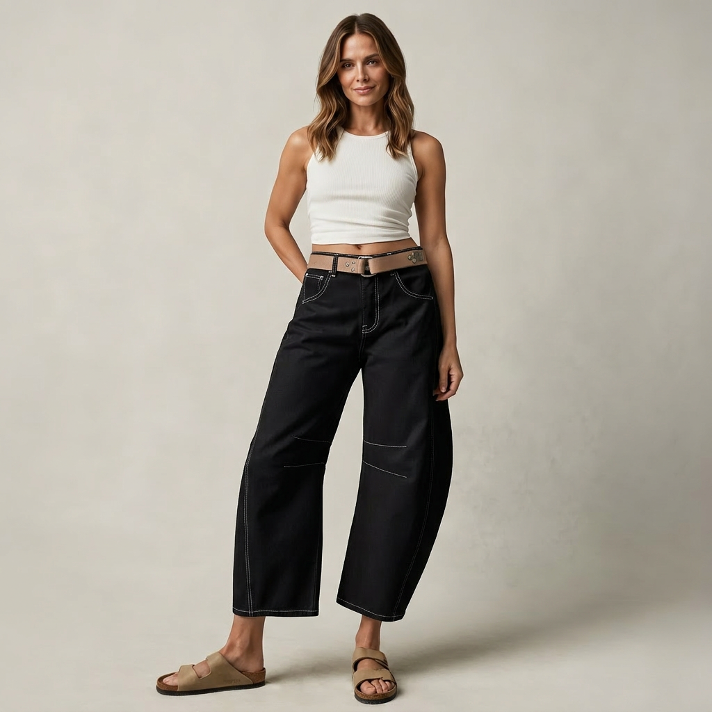 Erminia Bevilacqua™ Jeans in denim elasticizzato dal taglio comodo