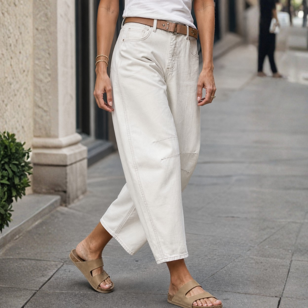 Erminia Bevilacqua™ Jeans in denim elasticizzato dal taglio comodo
