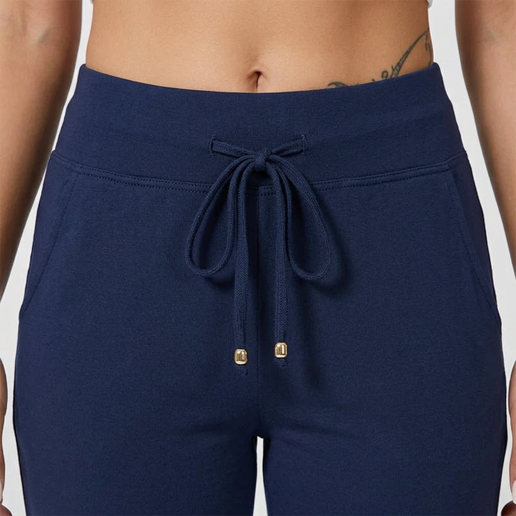 Ernesta Boccaccio™ Pantaloni capri in felpa morbida con tasche laterali