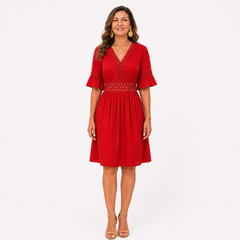 Ester Bolzano™ Abito estivo elegante con scollo a V