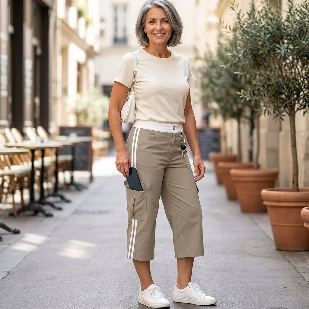 Fausta Agnelli™ Pantaloni capri cargo traspiranti per il comfort quotidiano