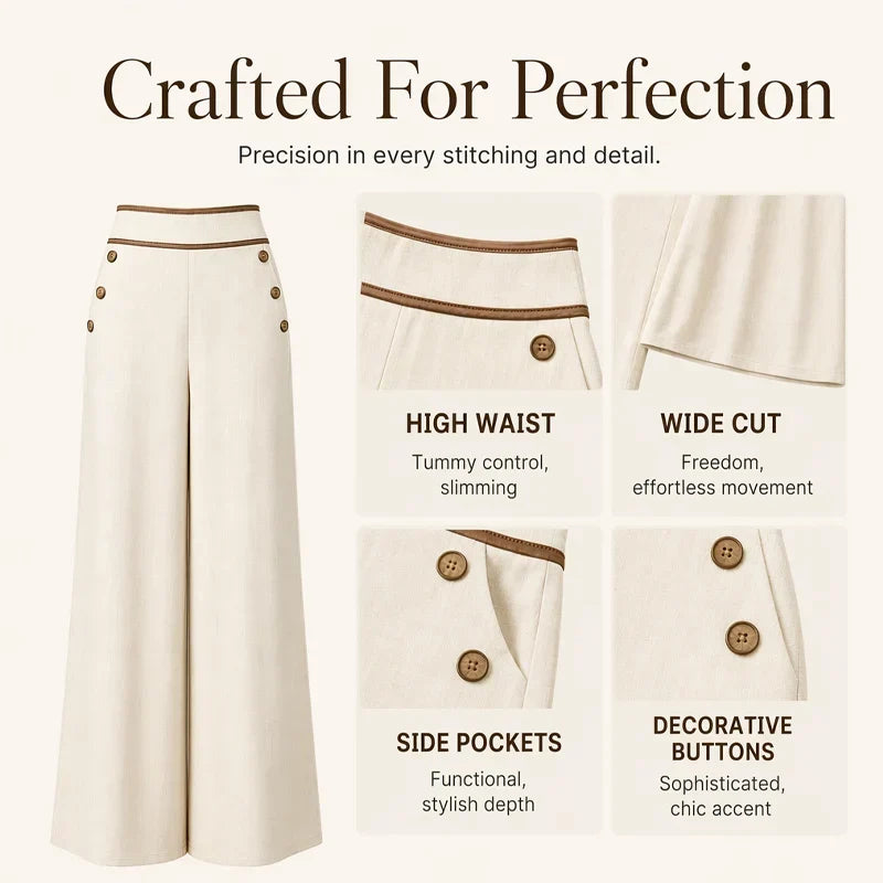 Fausta Amato™ Pantaloni a vita alta valorizzanti per un look professionale senza sforzo