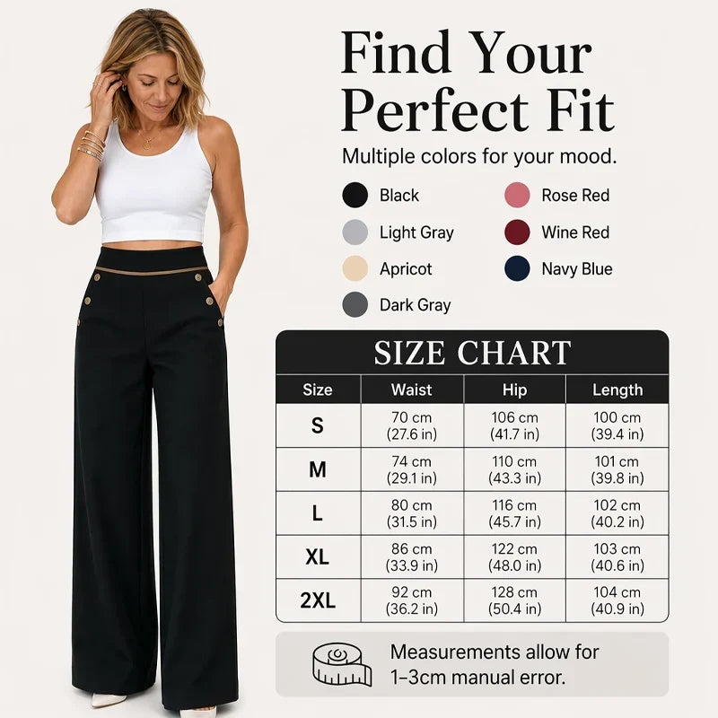 Fausta Amato™ Pantaloni a vita alta valorizzanti per un look professionale senza sforzo