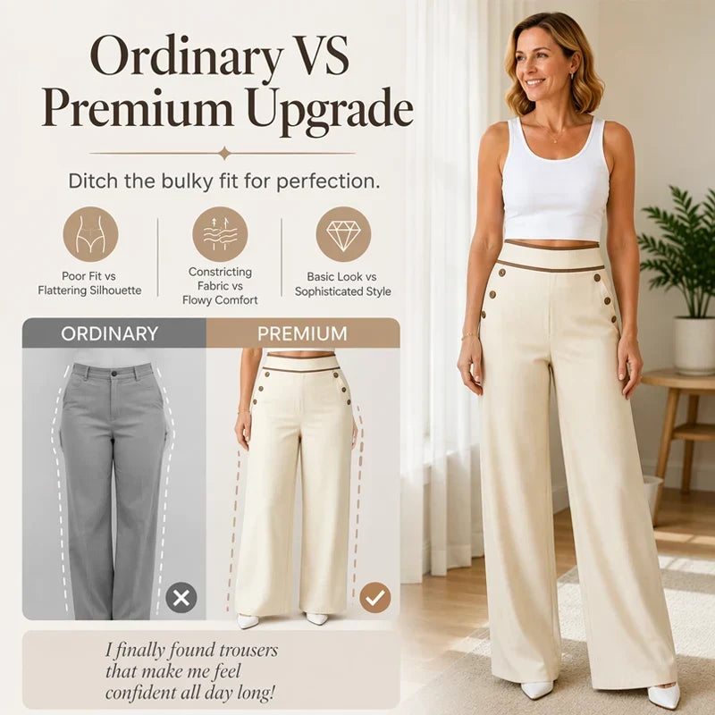 Fausta Amato™ Pantaloni a vita alta valorizzanti per un look professionale senza sforzo