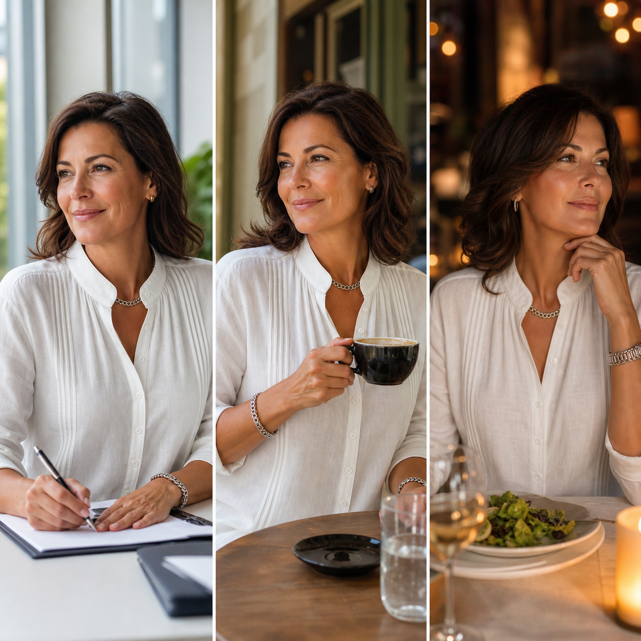 Federica Schiavone™ Blusa versatile con pinces dal giorno alla sera