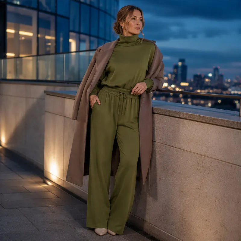 Felicia Bottini™ Set lounge con dolcevita morbido per un comfort raffinato